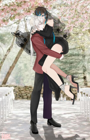 Zen and Elizabeth by xlizzy_floofx