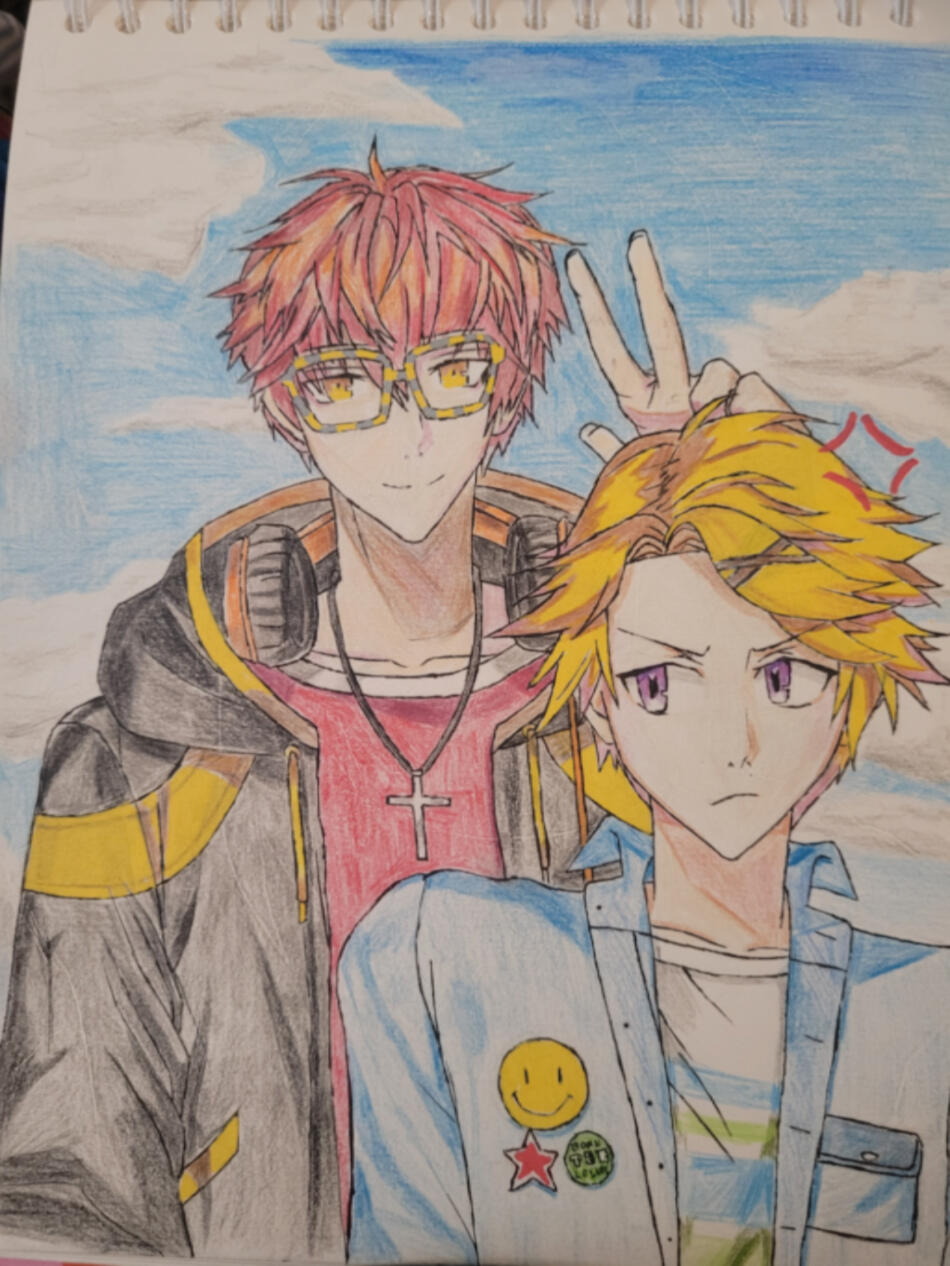 Yoosung and 707 by xlizzy_floofx